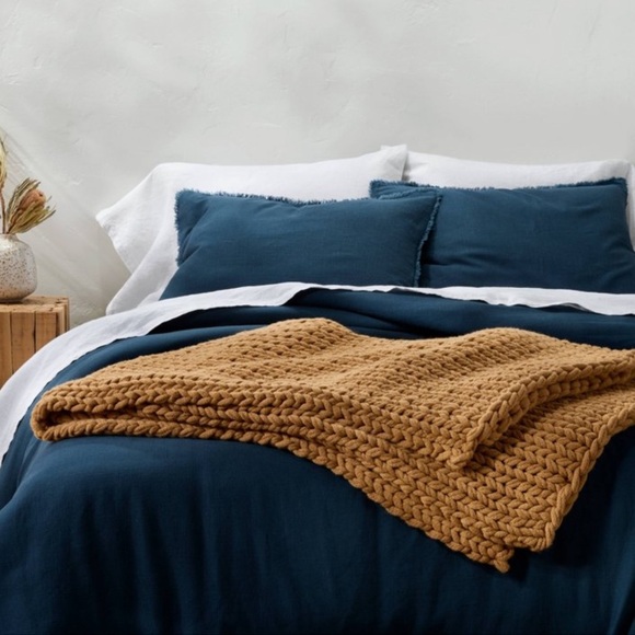 50"x70" Oversized Solid Bed Throw Warm Brown - Casaluna - Picture 2 of 4